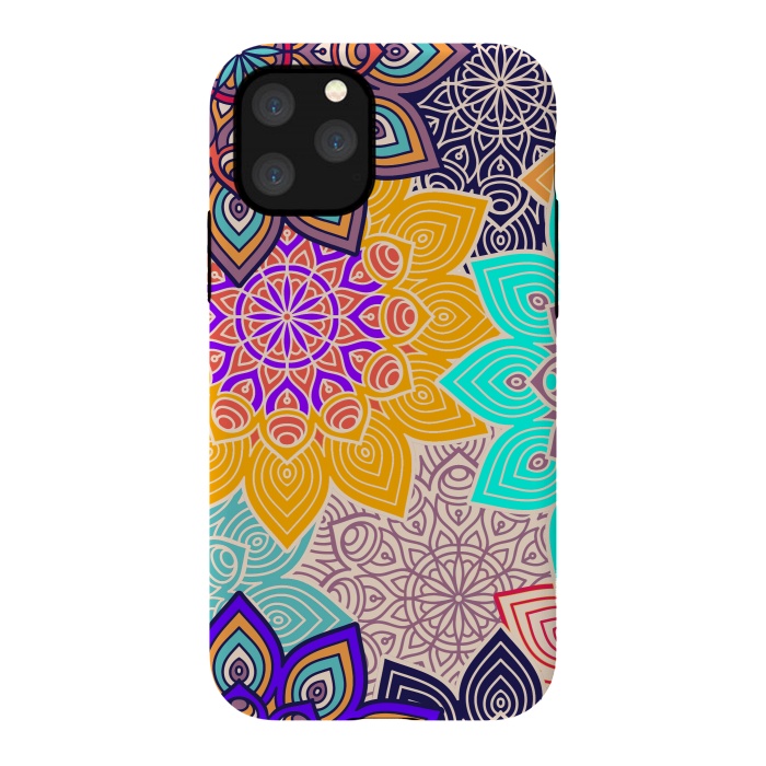 iPhone 11 Pro StrongFit Repeated Tropical Mandalas by ArtsCase