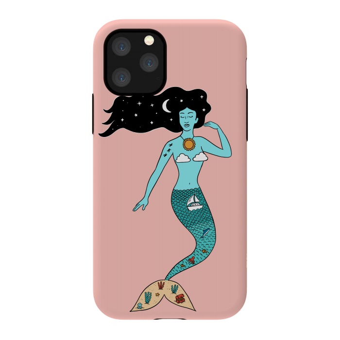 iPhone 11 Pro StrongFit Mermaid Nature Pink by Coffee Man