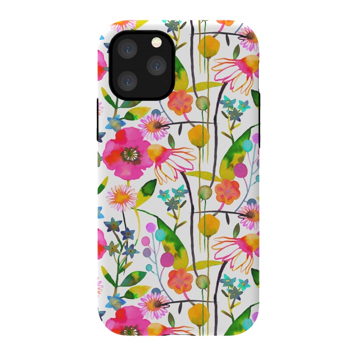 iPhone 11 Pro StrongFit Happy Spring Flowers by Ninola Design