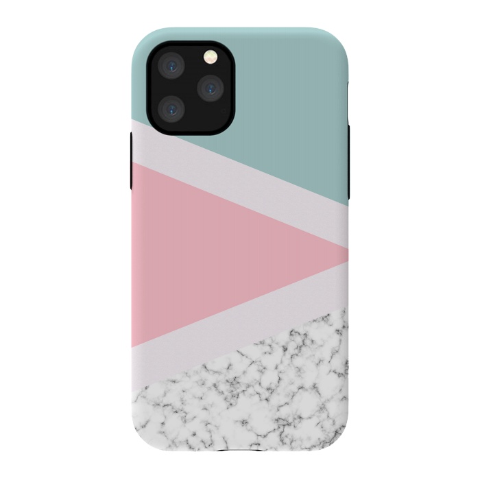 iPhone 11 Pro StrongFit Pastel Triangle Marble by Ninola Design