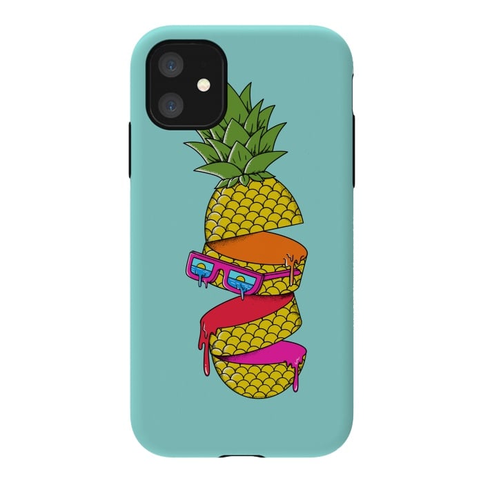 iPhone 11 StrongFit Pineapple Colors by Coffee Man