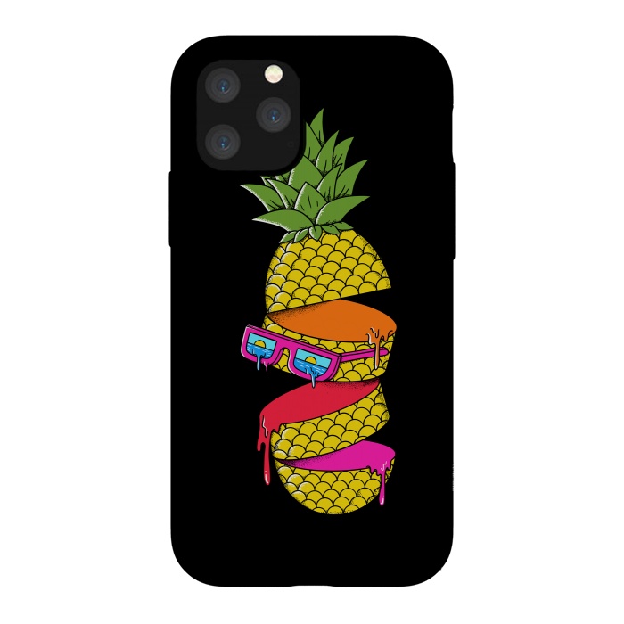 iPhone 11 Pro StrongFit Pineapple colors Black by Coffee Man