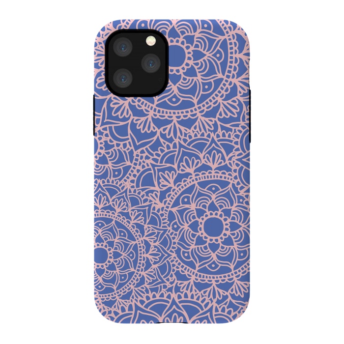 iPhone 11 Pro StrongFit Pink and Mauve Mandala Pattern by Julie Erin Designs