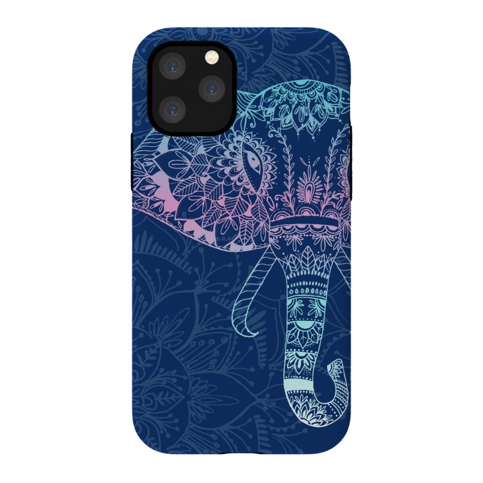 iPhone 11 Pro StrongFit Elephant Floral by Rose Halsey