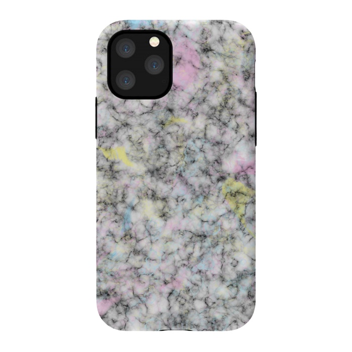 iPhone 11 Pro StrongFit Watercolor Strokes on Marble by Ninola Design