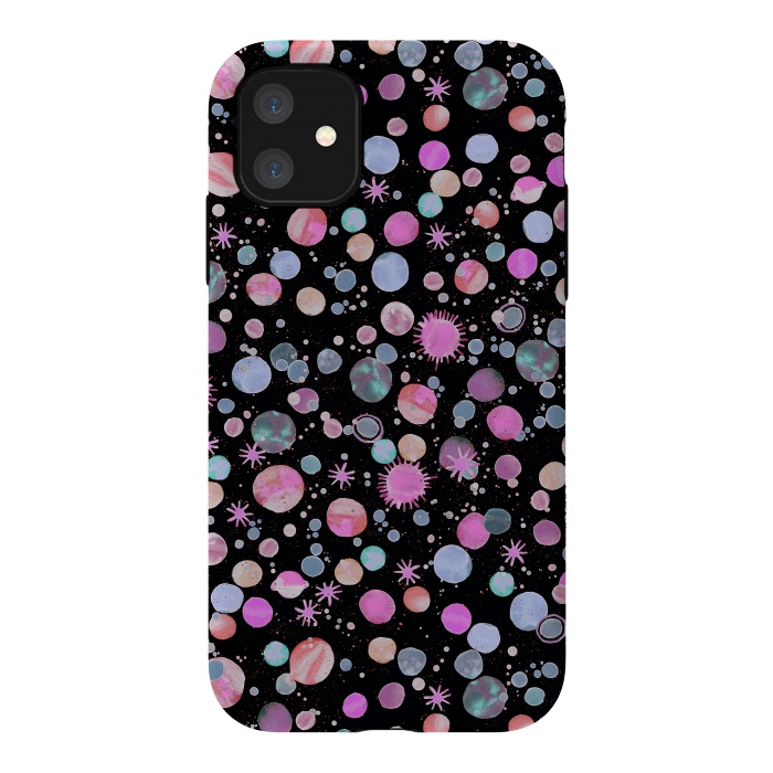 iPhone 11 StrongFit Planets Constellation Pink by Ninola Design