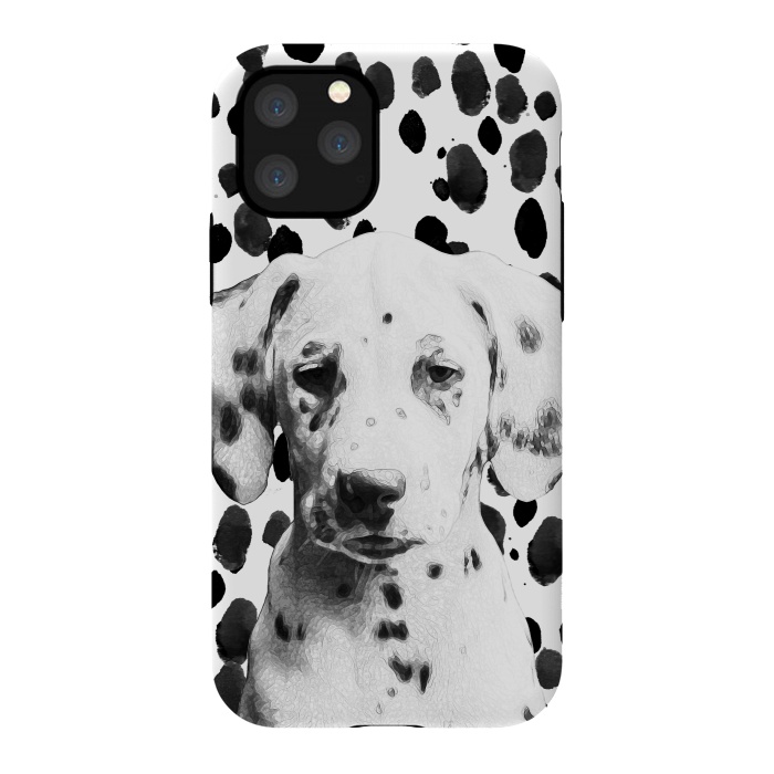 iPhone 11 Pro StrongFit Cute dalmatian puppy and ink spots by Oana 