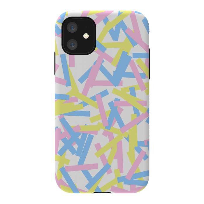 iPhone 11 StrongFit Rectangular Confetti Pastel by Ninola Design
