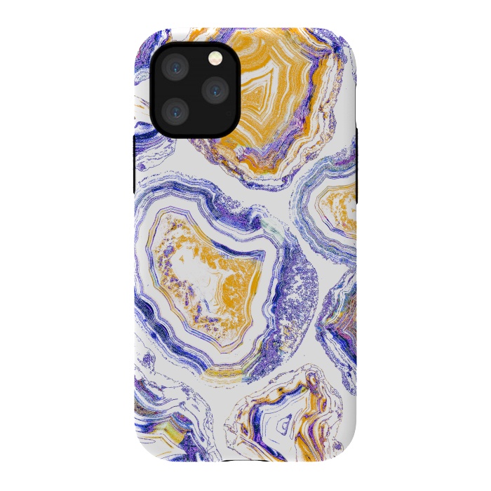 iPhone 11 Pro StrongFit Agate gemstone marble colorful painting by Oana 