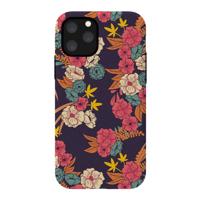 iPhone 11 Pro StrongFit Dark Floral Garden 003 by Jelena Obradovic