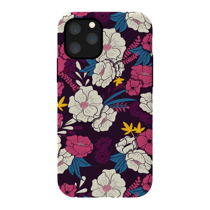 iPhone 11 Pro StrongFit Dark floral garden 004 by Jelena Obradovic