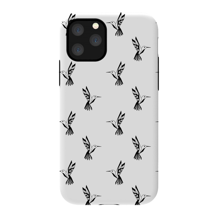 iPhone 11 Pro StrongFit Geometric Hummingbirds by Melissa Pedersen