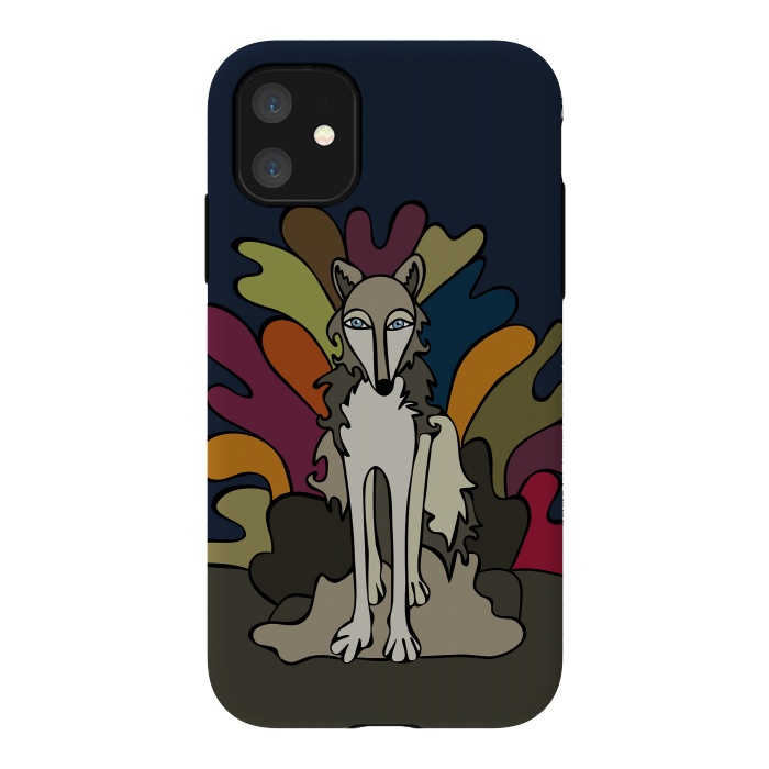 iPhone 11 StrongFit Night Wolf by Majoih