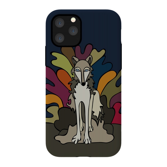 iPhone 11 Pro StrongFit Night Wolf by Majoih