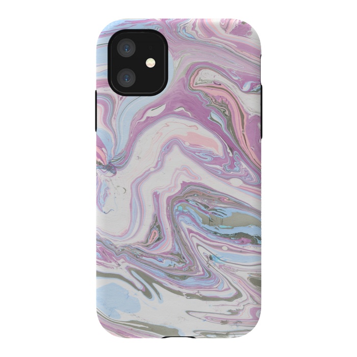 iPhone 11 StrongFit purple marble art by haroulita
