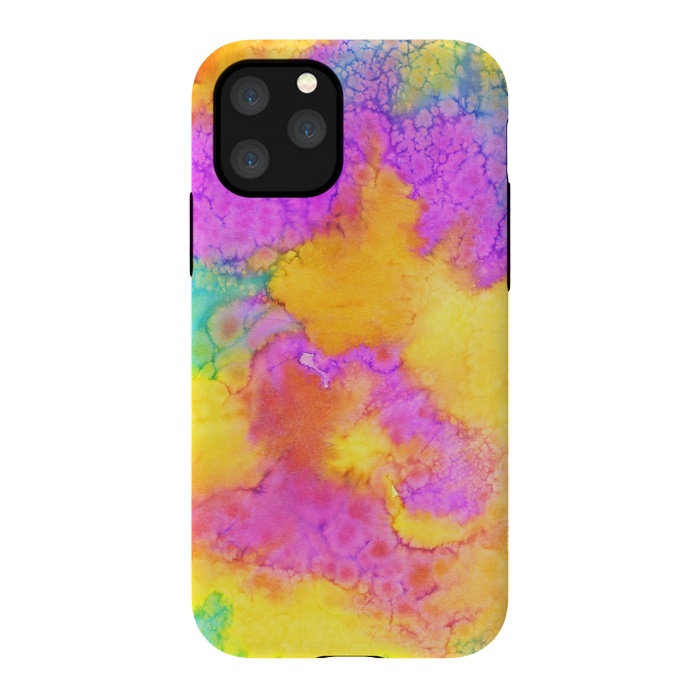 iPhone 11 Pro StrongFit watercolor abstract rainbow by haroulita