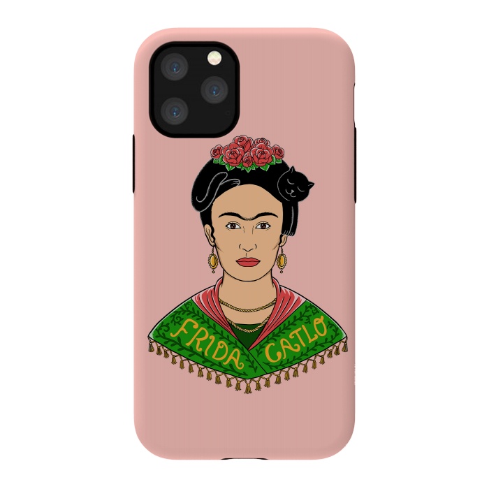 iPhone 11 Pro StrongFit Frida Catlo Pink by Coffee Man