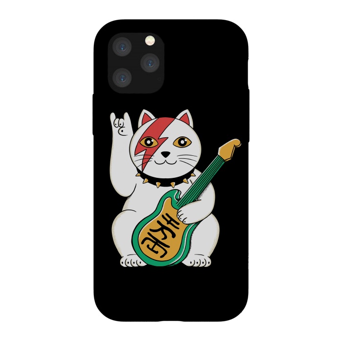 iPhone 11 Pro StrongFit Lucky Cat Black by Coffee Man