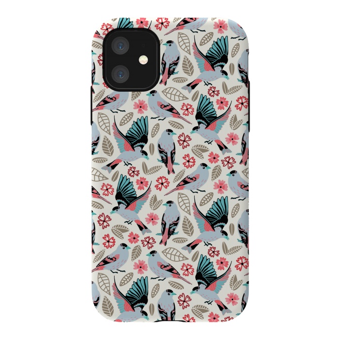 iPhone 11 StrongFit Fantasy Finches  by Tigatiga