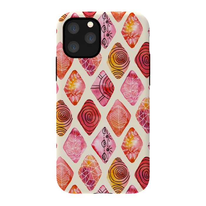 iPhone 11 Pro StrongFit Patterned Watercolor Diamonds  by Tigatiga