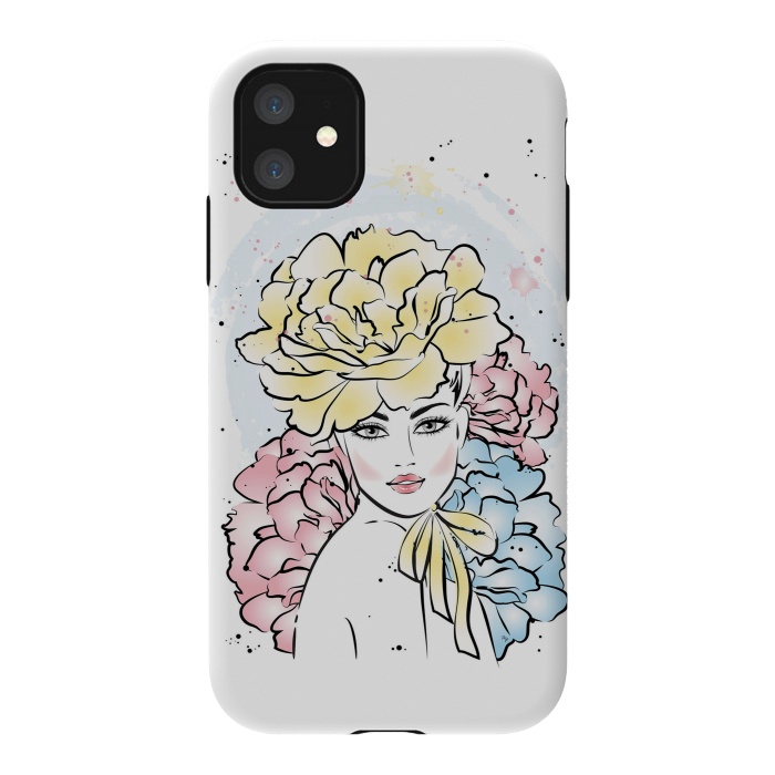 iPhone 11 StrongFit Romantic floral Lady by Martina