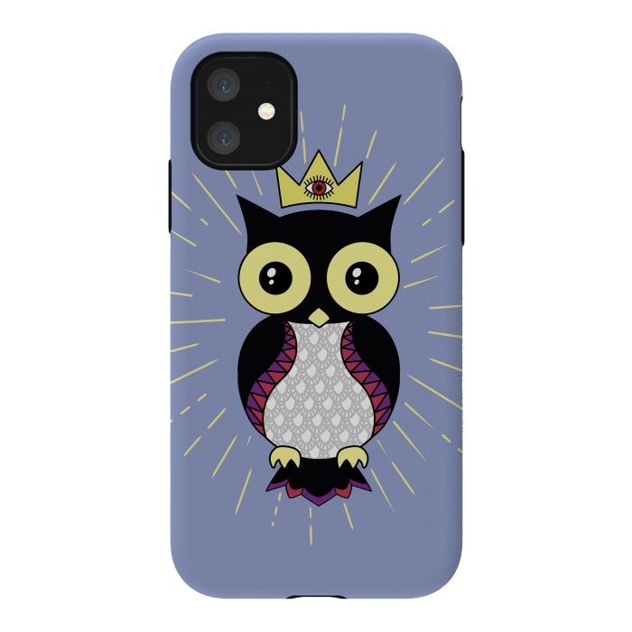 iPhone 11 StrongFit All seeing owl by Laura Nagel