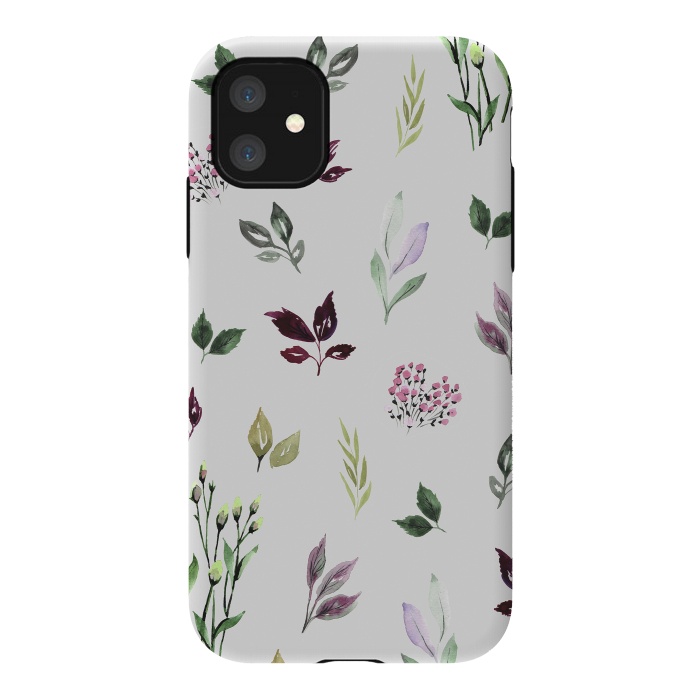 iPhone 11 StrongFit Watercolor Leaves  by Anis Illustration