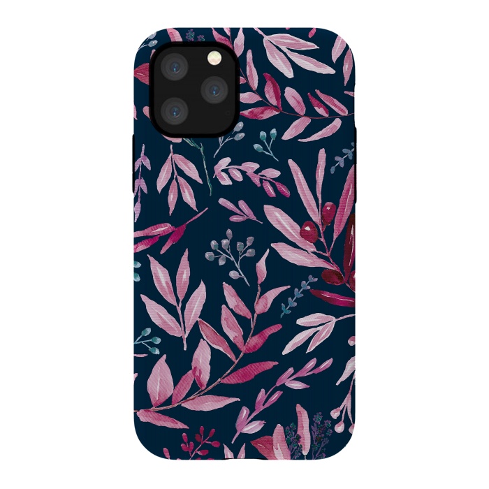 iPhone 11 Pro StrongFit Eucalyptus blue and pink by Anis Illustration