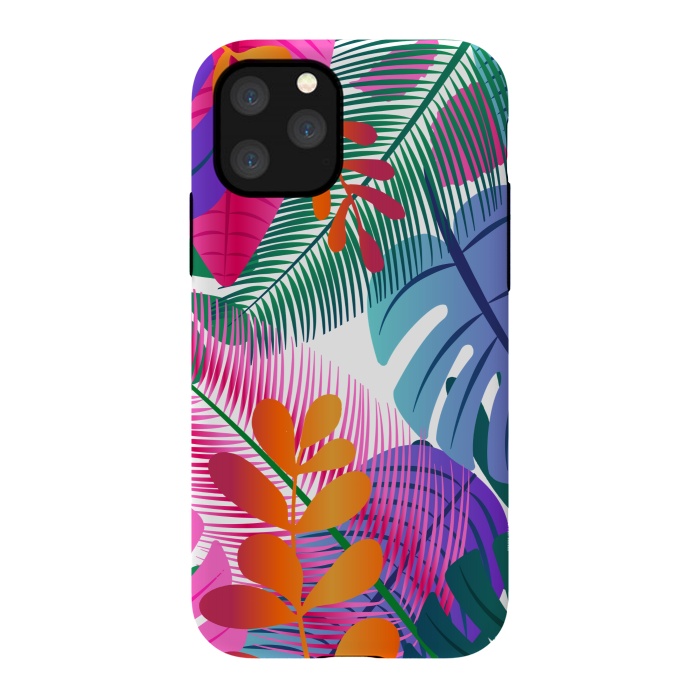 iPhone 11 Pro StrongFit tropical leaves pattern by MALLIKA