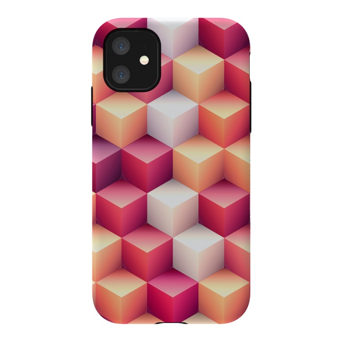 iPhone 11 StrongFit Colorful 3D Cubes by Art Design Works