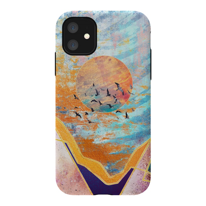 iPhone 11 StrongFit ABSTRACT SUNSET - ILLUSTRATION VI by Art Design Works