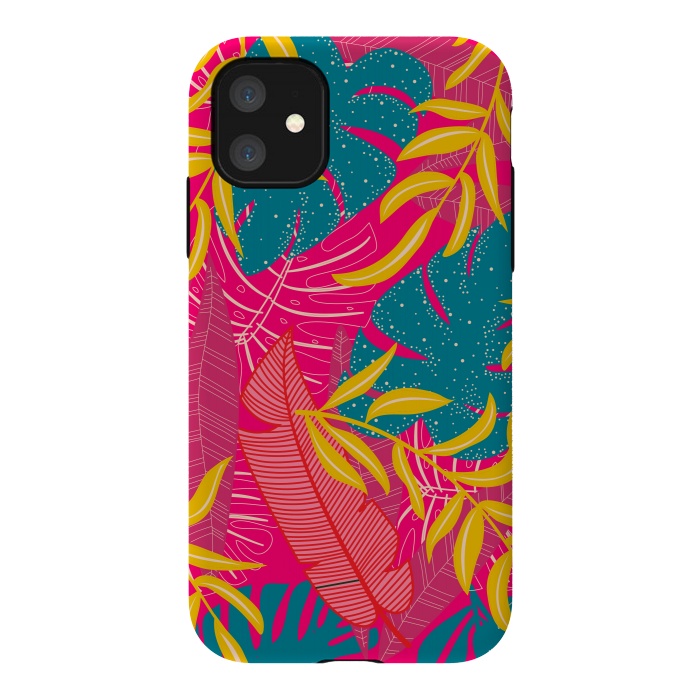 iPhone 11 StrongFit Palm Patterns In Warm Colors by ArtsCase