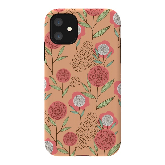 iPhone 11 StrongFit Simple Flowers In Pastel by ArtsCase