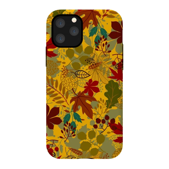 iPhone 11 Pro StrongFit Leaves In Earth Tones Fall by ArtsCase