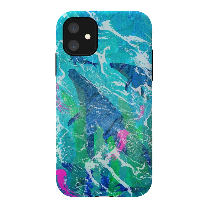 iPhone 11 StrongFit Ocean whales by Steve Wade (Swade)
