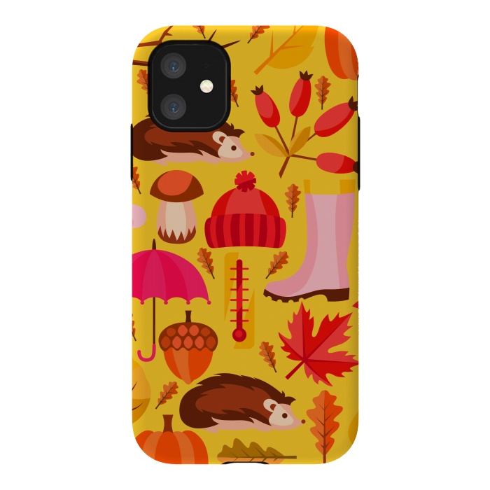 iPhone 11 StrongFit Autumn Animals And Fruits by ArtsCase