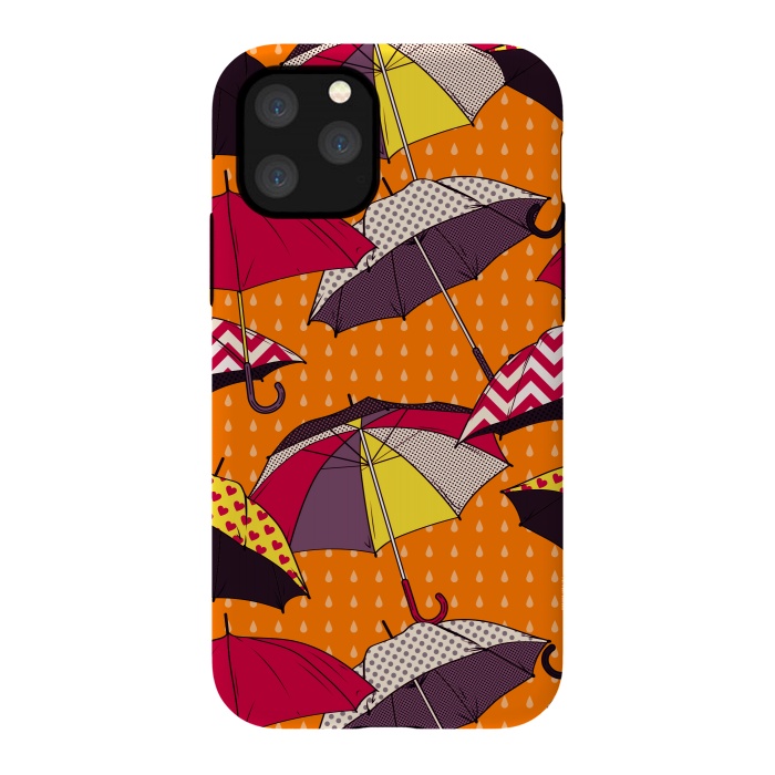iPhone 11 Pro StrongFit Beautiful Umbrellas For Autumn by ArtsCase