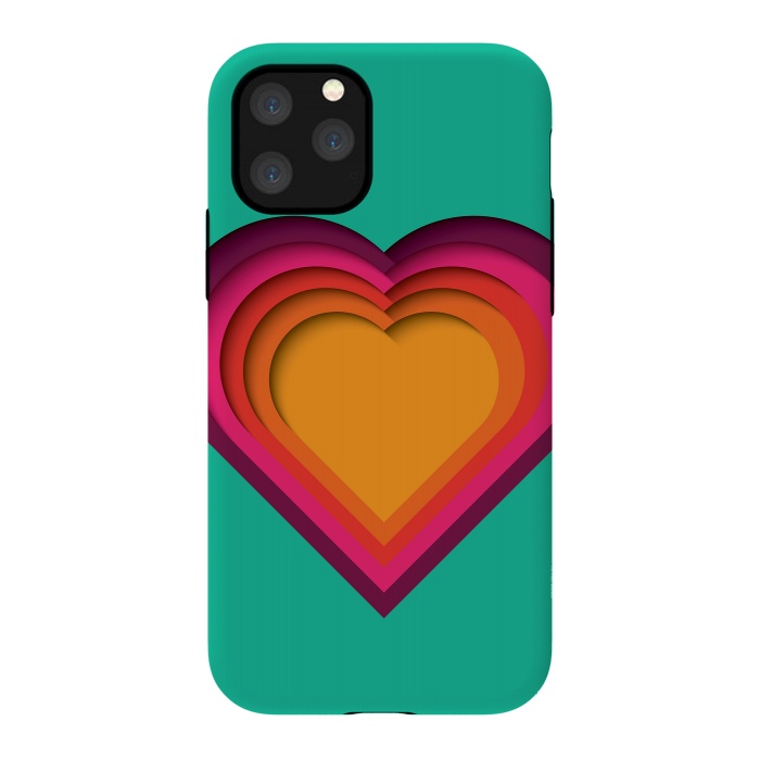 iPhone 11 Pro StrongFit Paper Cutout Heart 010 by Jelena Obradovic
