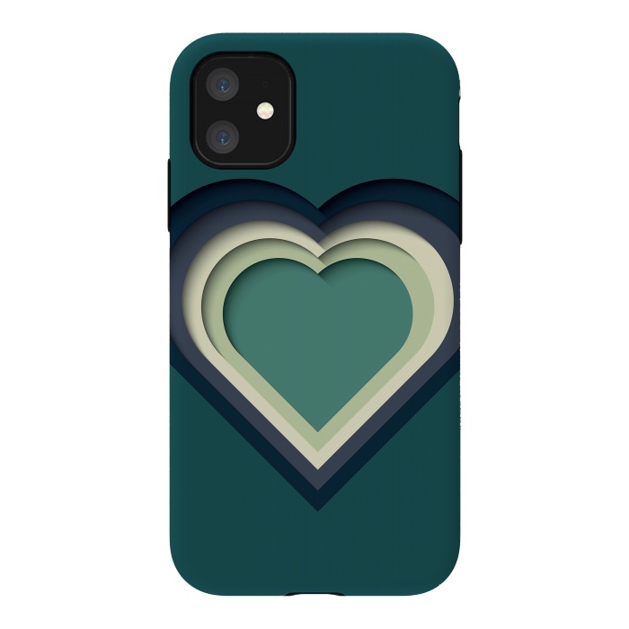iPhone 11 StrongFit Paper Cutout Heart 011 by Jelena Obradovic