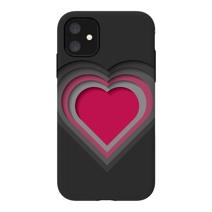 iPhone 11 StrongFit Paper Cutout Heart 012 by Jelena Obradovic