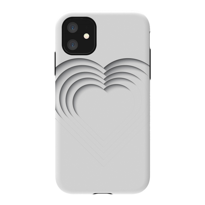 iPhone 11 StrongFit Paper Cutout Heart 013 by Jelena Obradovic