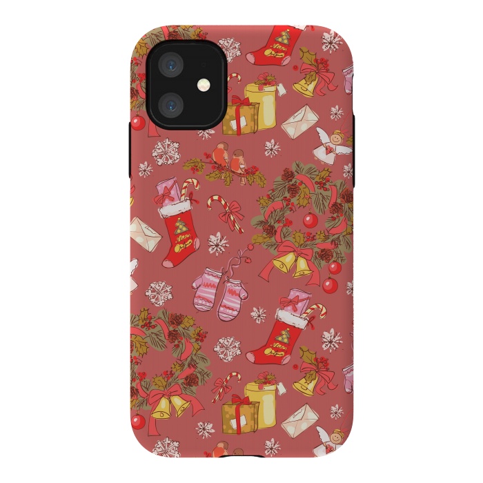 iPhone 11 StrongFit Christmas Vintage Style by ArtsCase