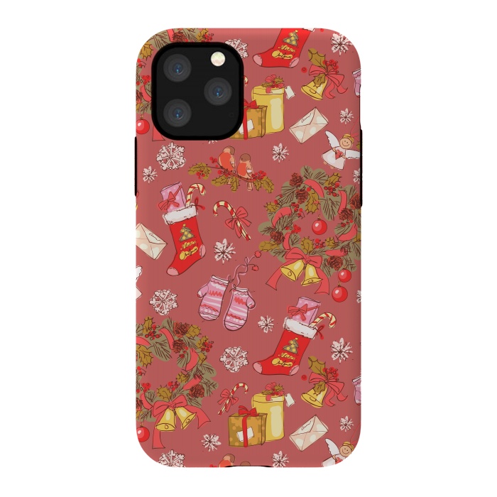 iPhone 11 Pro StrongFit Christmas Vintage Style by ArtsCase