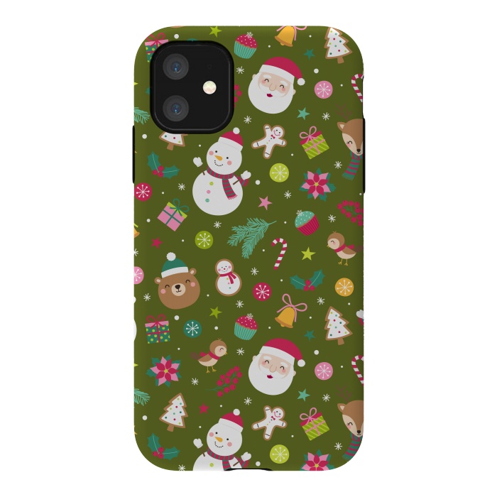 iPhone 11 StrongFit Snowflakes and St. Nicholas by ArtsCase