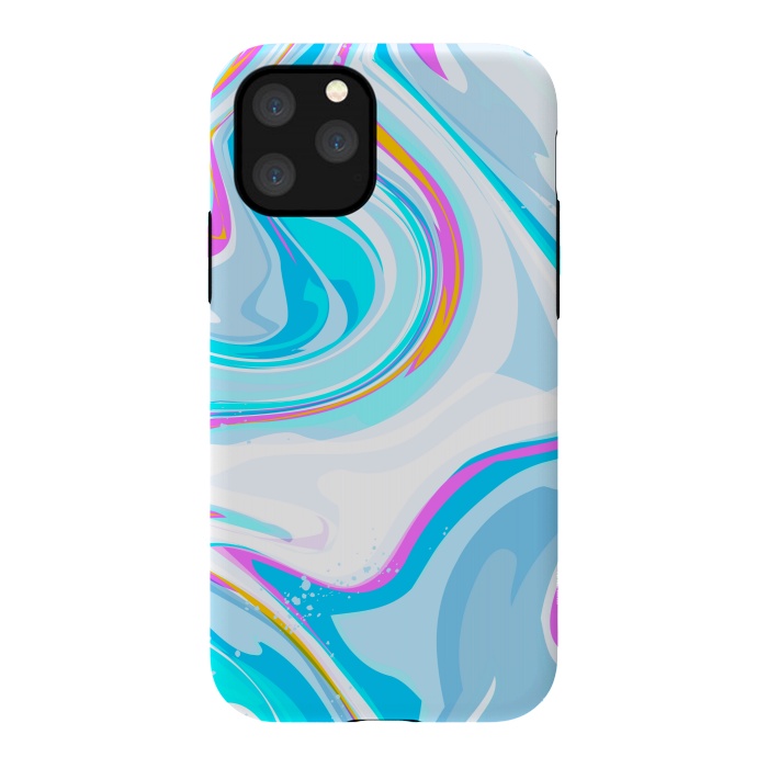 iPhone 11 Pro StrongFit BLUE PINK MARBLE PRINT by MALLIKA