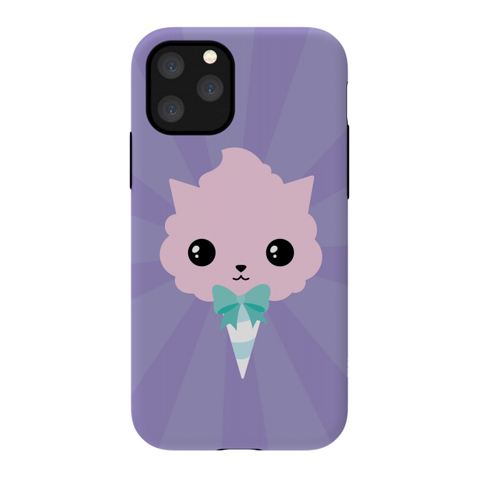 iPhone 11 Pro StrongFit Cotton candy cat by Laura Nagel