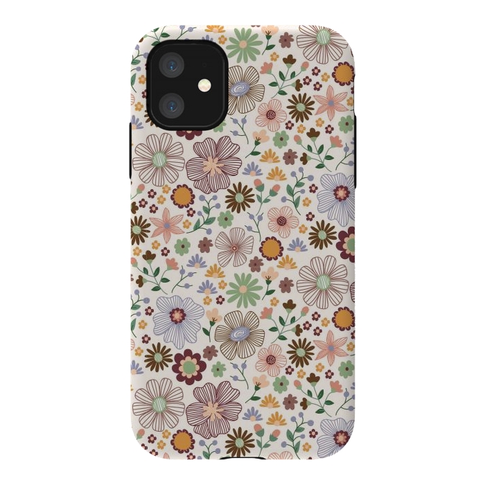 iPhone 11 StrongFit Autumn Wild Bloom by TracyLucy Designs