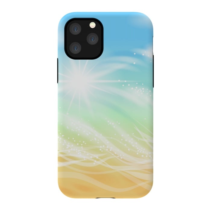 iPhone 11 Pro StrongFit BLUE SKY BEACH SAND by MALLIKA
