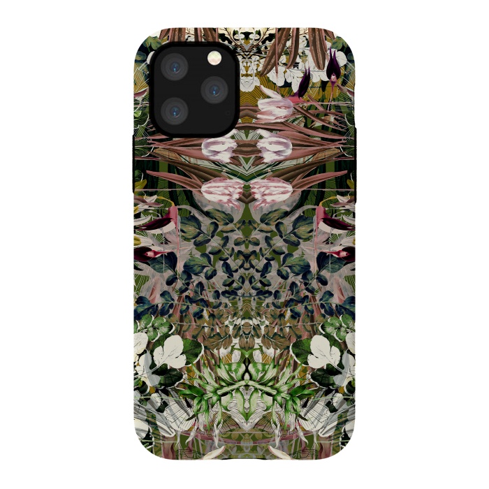iPhone 11 Pro StrongFit Vintage tulips and foliage botanical pattern by Oana 