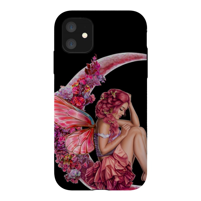 iPhone 11 StrongFit pink moon fairy by haroulita